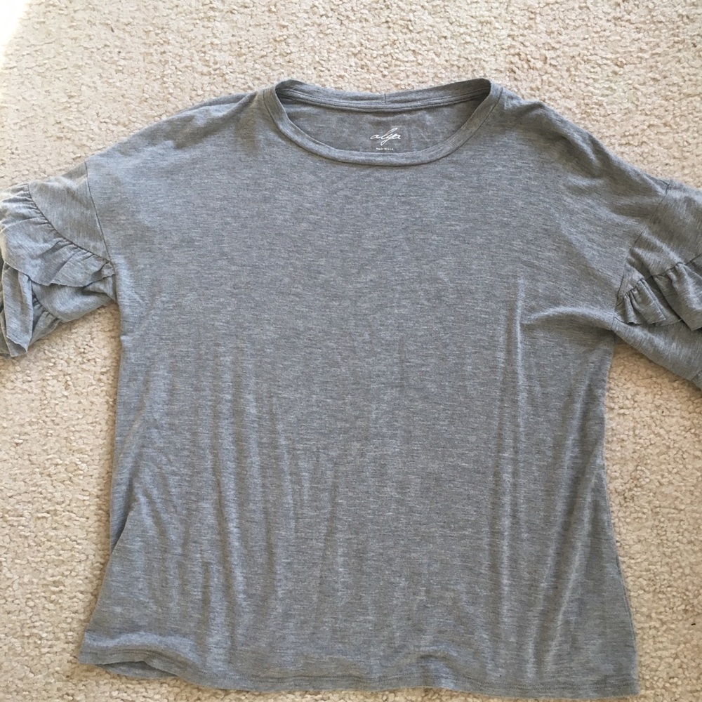 Flared Short Sleeve Top